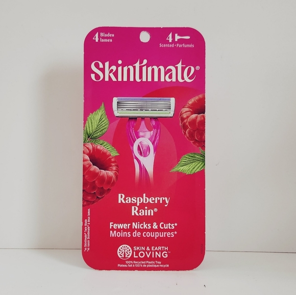 ⭐4/$15 Skintimate Raspberry Rain 4-Blade Disposable Razors, 4 CT - Picture 1 of 9